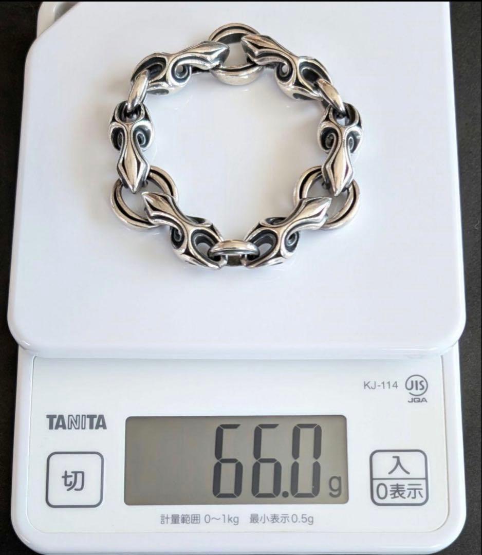 エムズコレクション シルバー925アーバントライバル無限ブレスレット極太20cm