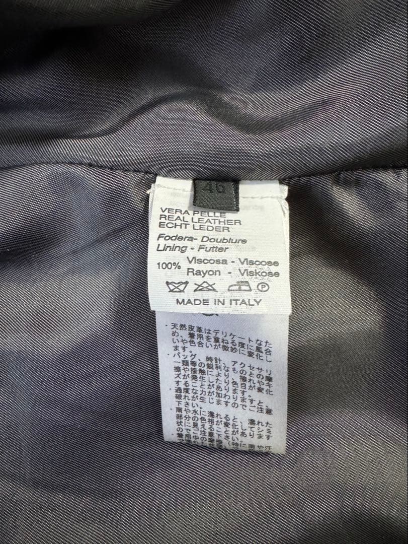 Quattrocchi シングルライダースジャケット ブラック