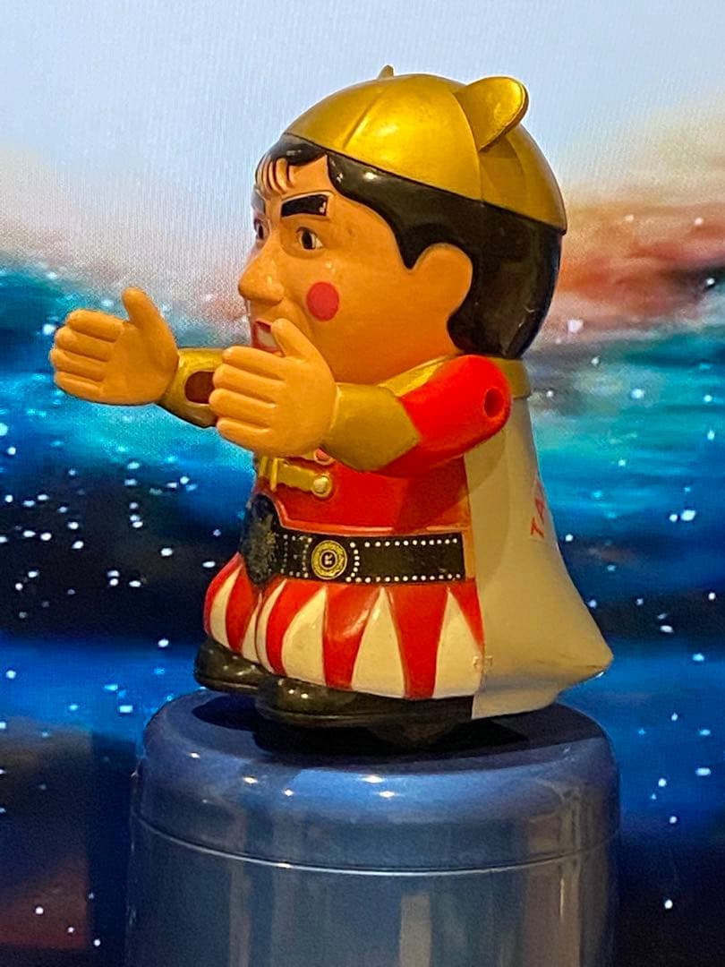 【可動品】昭和からのヒーロー絶版タケチャンマン人形ゼンマイ式★新品未使用未展示物