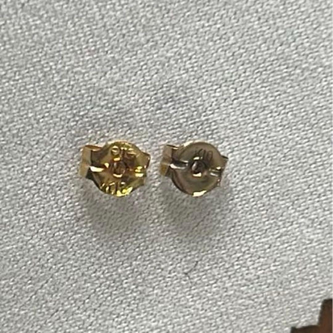 COCOSHNIK K10 ハート型ダイヤピアス