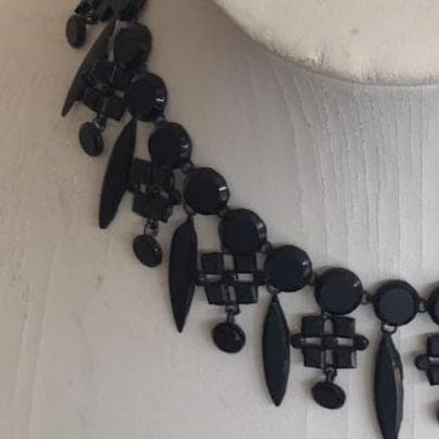 フレンチジェット　ネックレス　チョーカー　1800年代半ば