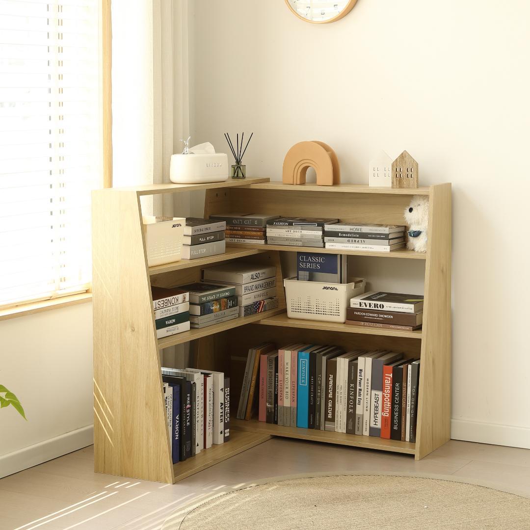 【幅90〜175cm】伸縮ラック オープンシェルフ 薄型 本棚 サイドボード