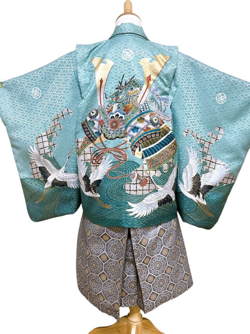 3歳から小さめ5歳♡男の子　フルセット　一式　緑系　兜　鶴