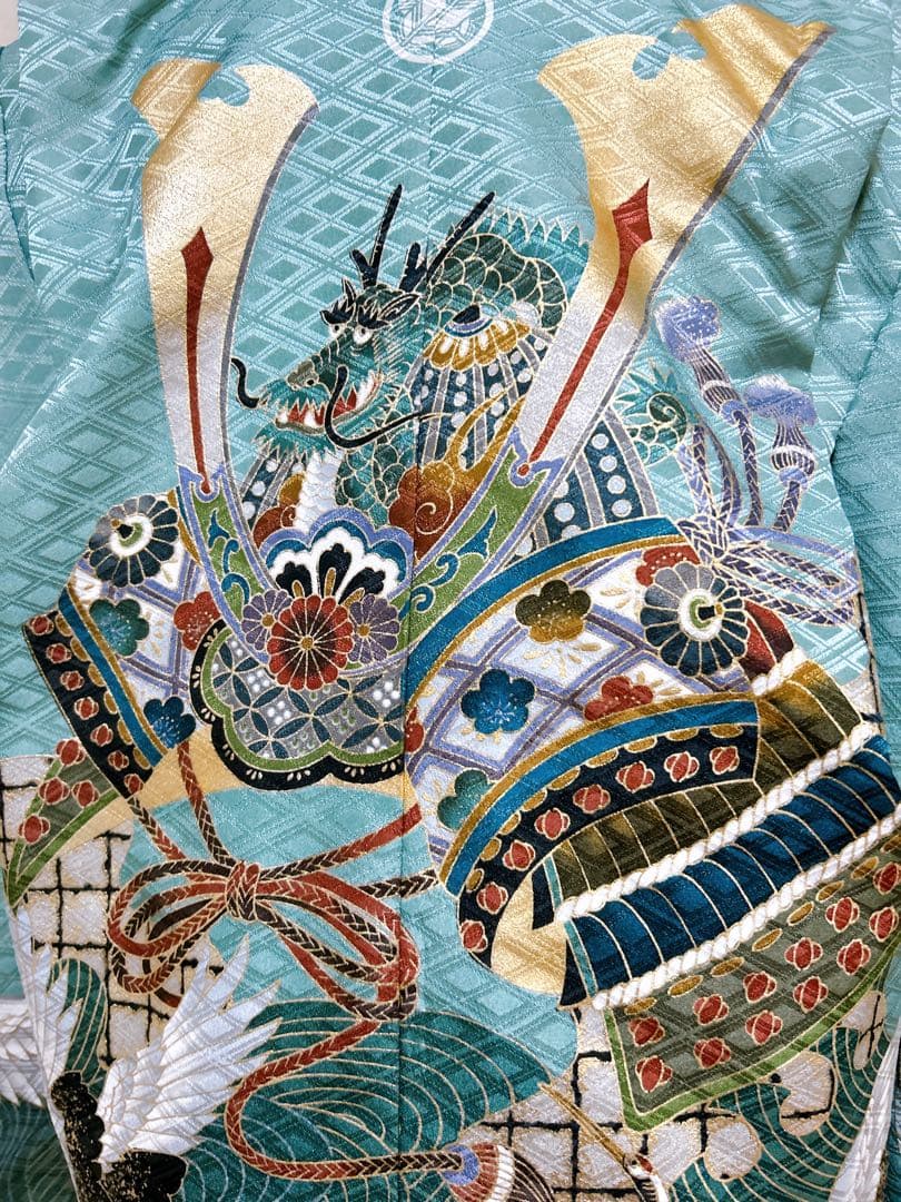 3歳から小さめ5歳♡男の子　フルセット　一式　緑系　兜　鶴