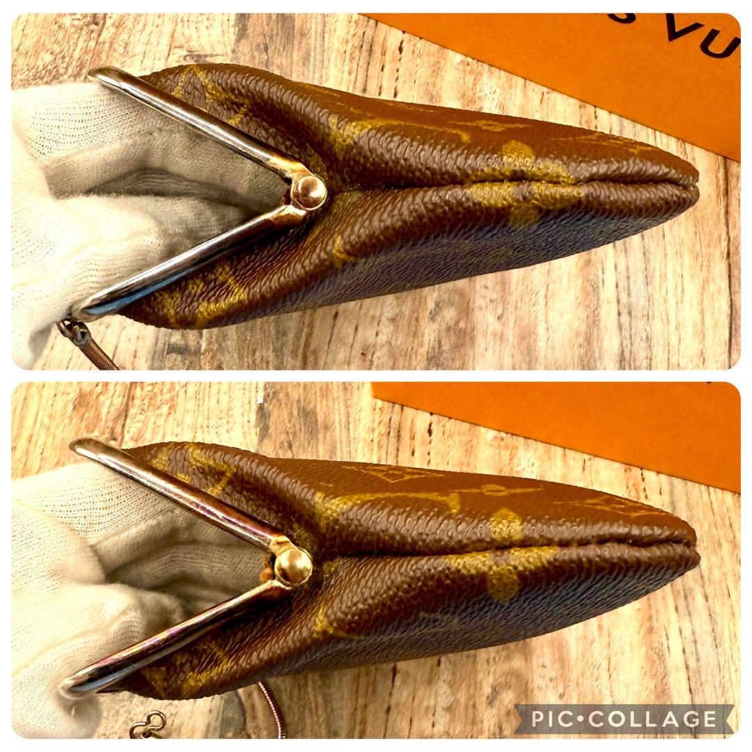 ⛄️極美品⛄️ルイヴィトン　モノグラム　がま口　ポーチ USAバケット付属品#447