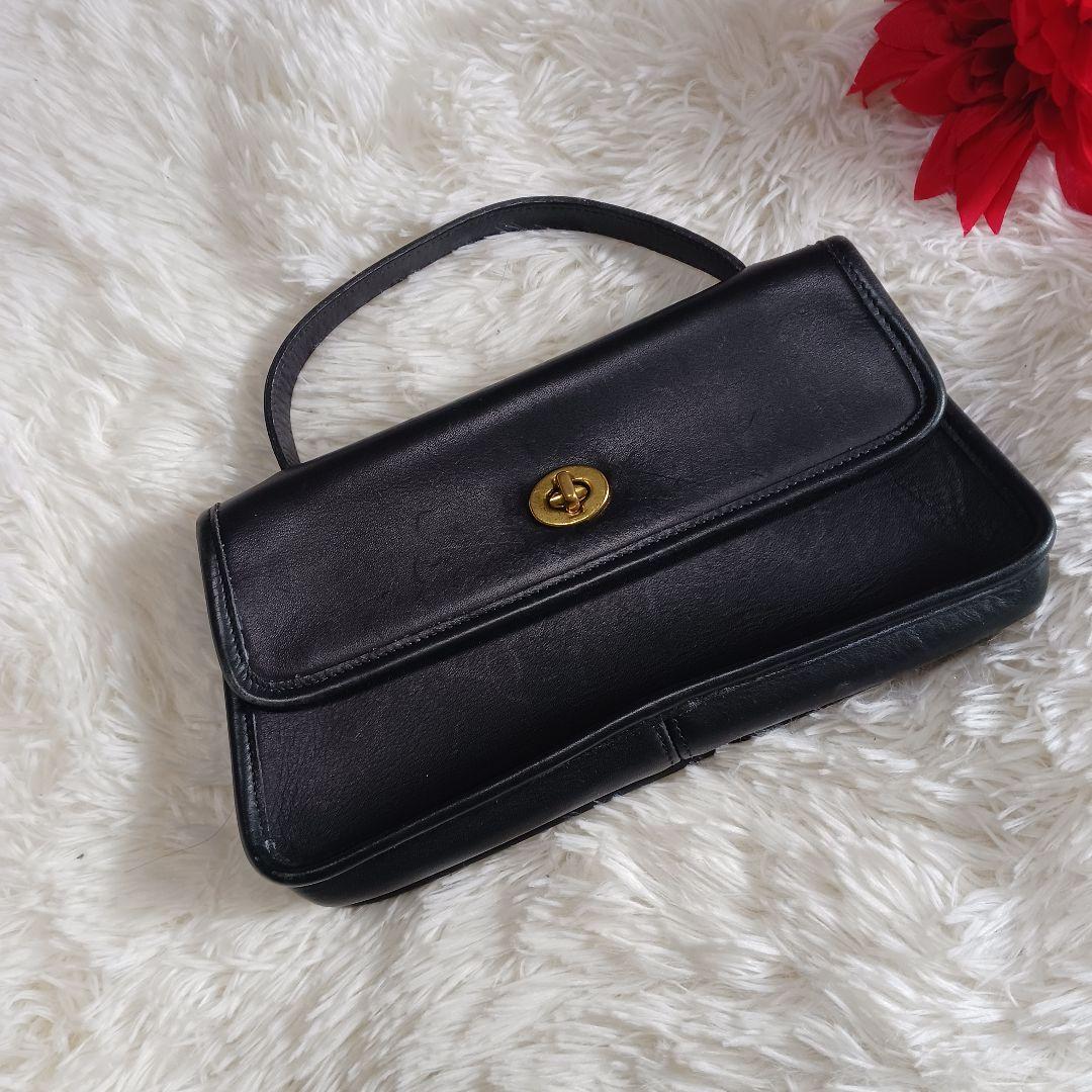 オールドコーチ　ハンドバック　ブラック　9044 ターンロック