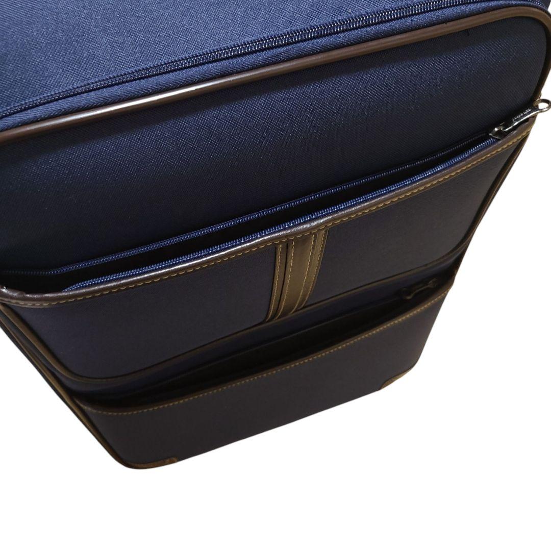 未使用☆possédez スーツケース 44L ソフト ファスナー ネイビー 布