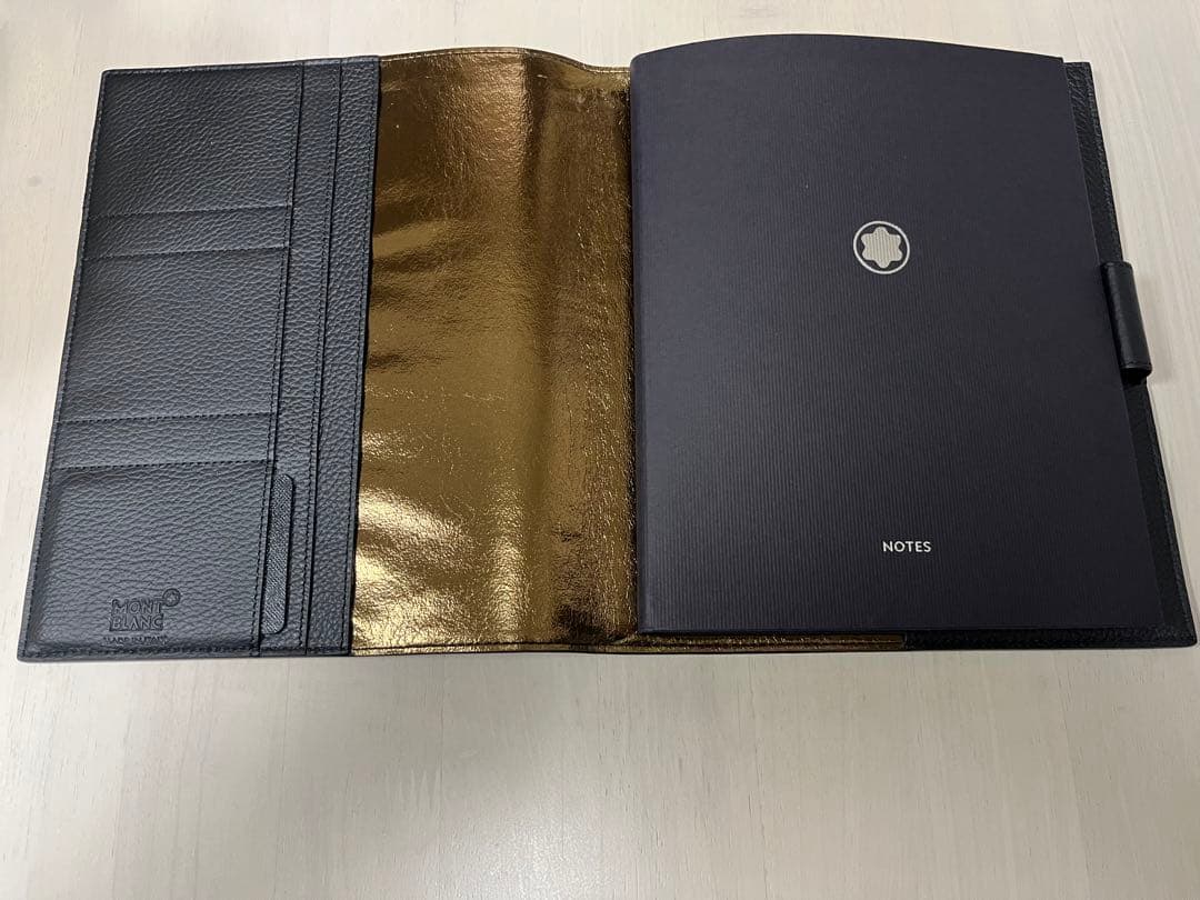 【Sae(簡易包装)】MONT BLANC ノートホルダー 黒 レザー