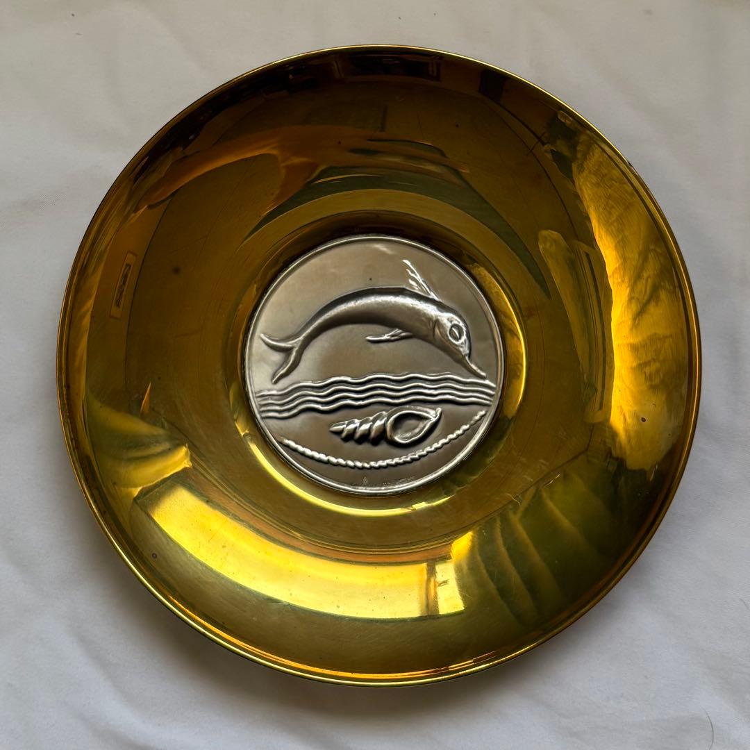 ilias lalaounis イルカ シルバー925 真鍮　ジュエリートレイ