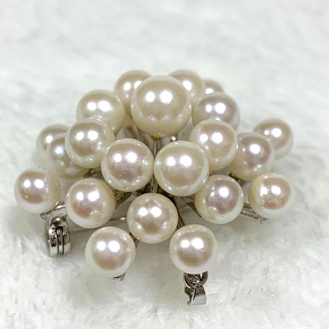 極上の逸品 アコヤ真珠 2WAY ピンブローチ ネックレストップ 25珠