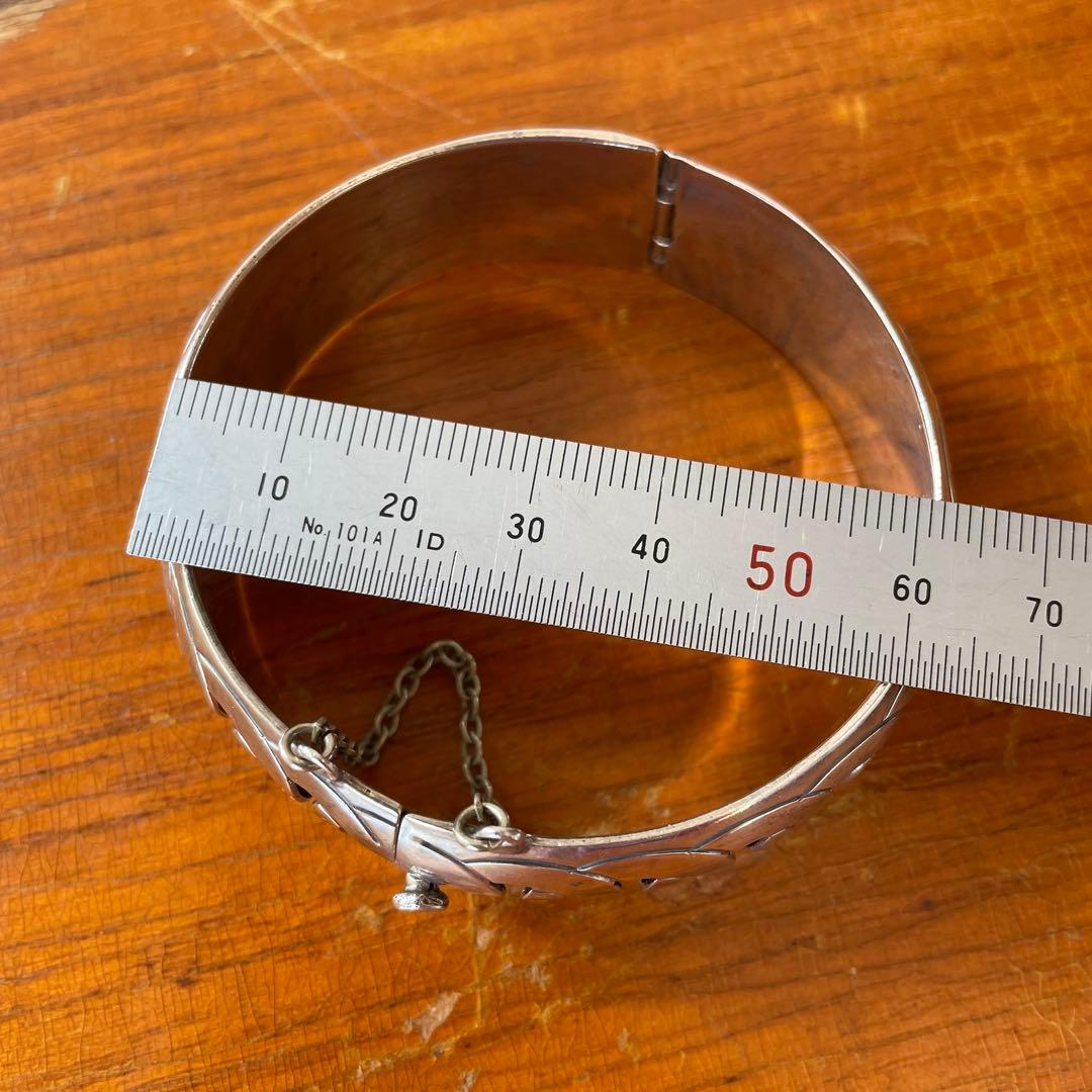 ヴィンテージ JSF Taxco メキシコ スターリング シルバー バングル