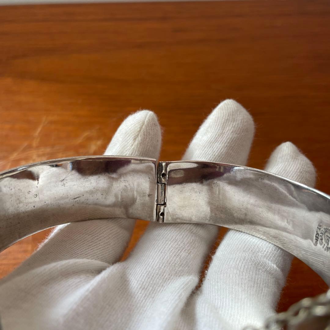 ヴィンテージ JSF Taxco メキシコ スターリング シルバー バングル