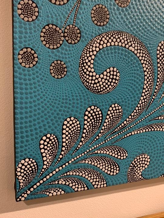 【訳あり】バリ島ドットアート 80×60cm通常22,000円がなんと！