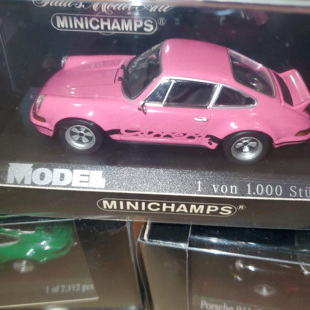 MINICHAMPS ポルシェ911カレラRSR ミニカー8台Set、ピンク