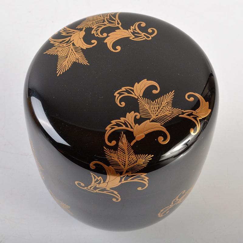 いずも渡辺松悦作　松唐草蒔絵　大棗　堀内宗完(兼中斎)極め箱　DR7197