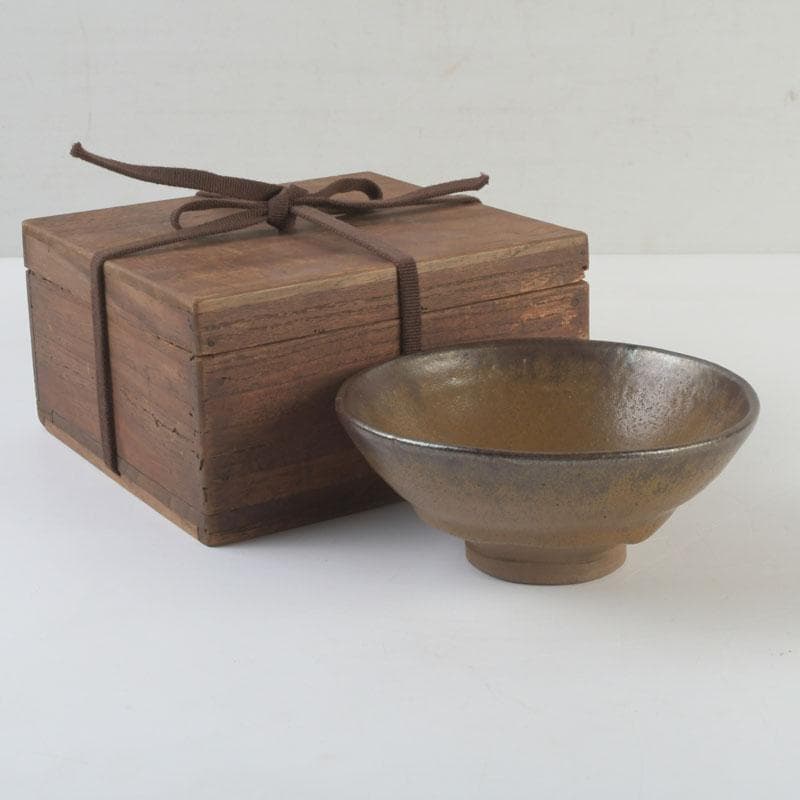 中国　南宋　建窯　兎毫盞　禾目天目茶碗　時代箱付　V　9542