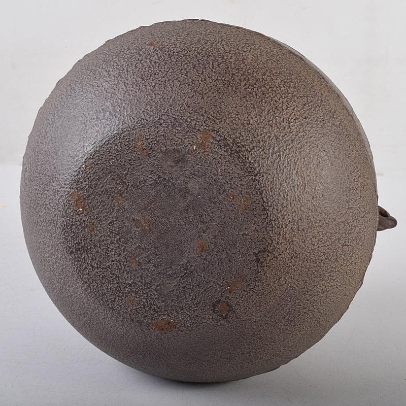 茶道具　人間国宝　釜師　高橋敬典作　浜松地文　真形釜　共箱　V　R8547B