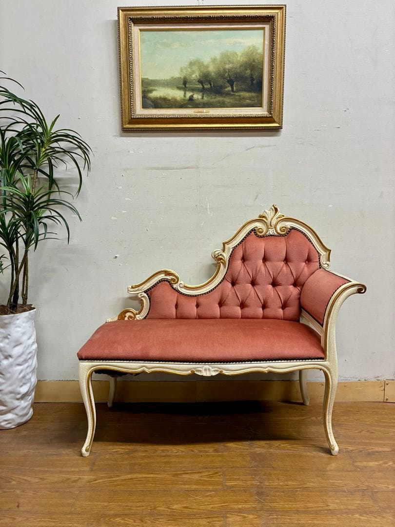 ラブラブ☆管385☆イタリア製☆ロココ調☆姫系☆カウチソファー☆ベンチ