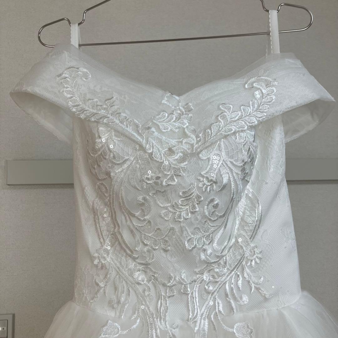 【美品】オフショルダーウェディングドレス