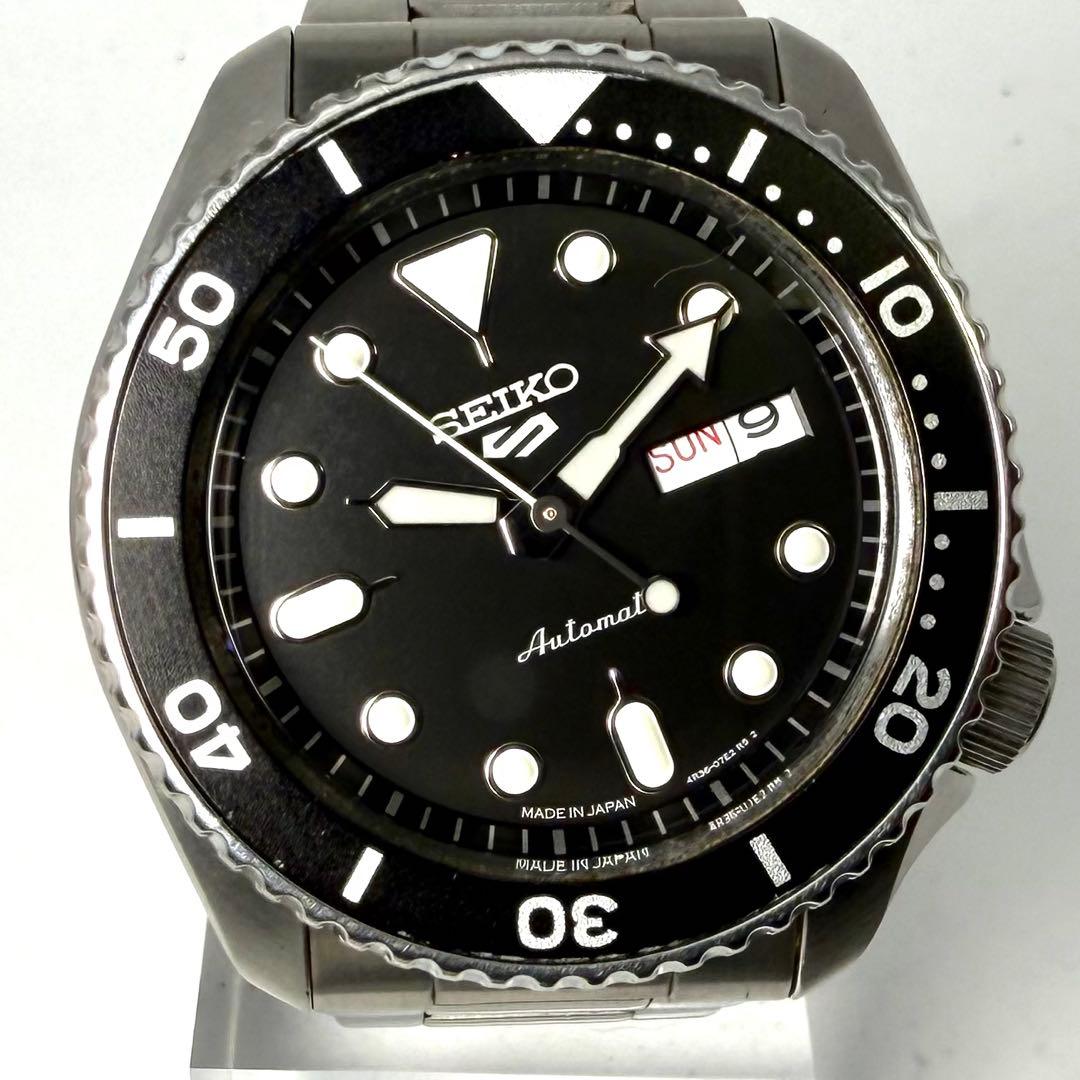 【極美品/稼働品】セイコー5 ダイバーズウォッチ 自動巻き デイデイト 腕時計