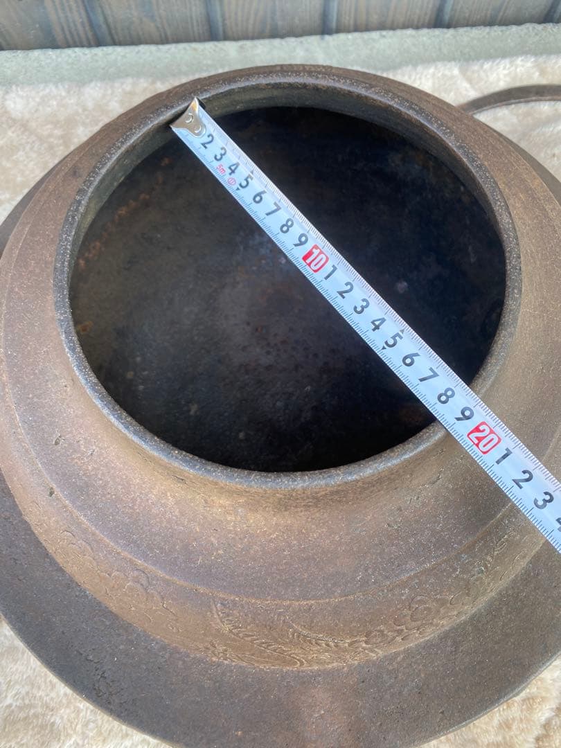 特大　茶釜　囲炉裏　鉄瓶　大型　南部鉄器　骨董