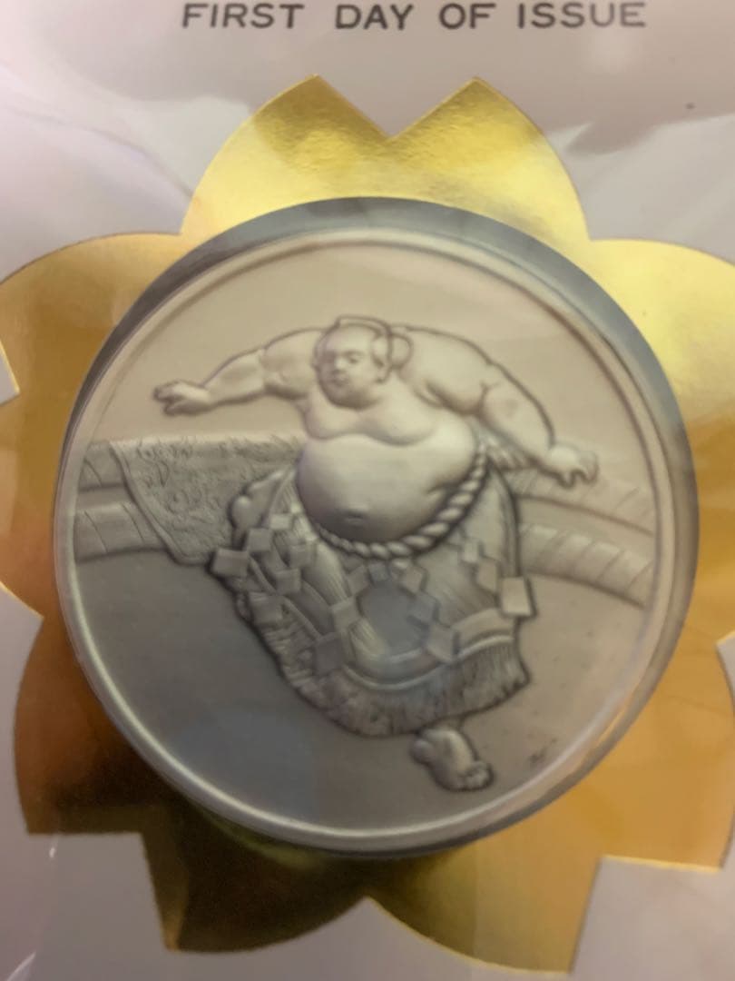 初日カバーメダルコレクション　相撲絵シリーズ全5点　純銀(999.9) 認定証付