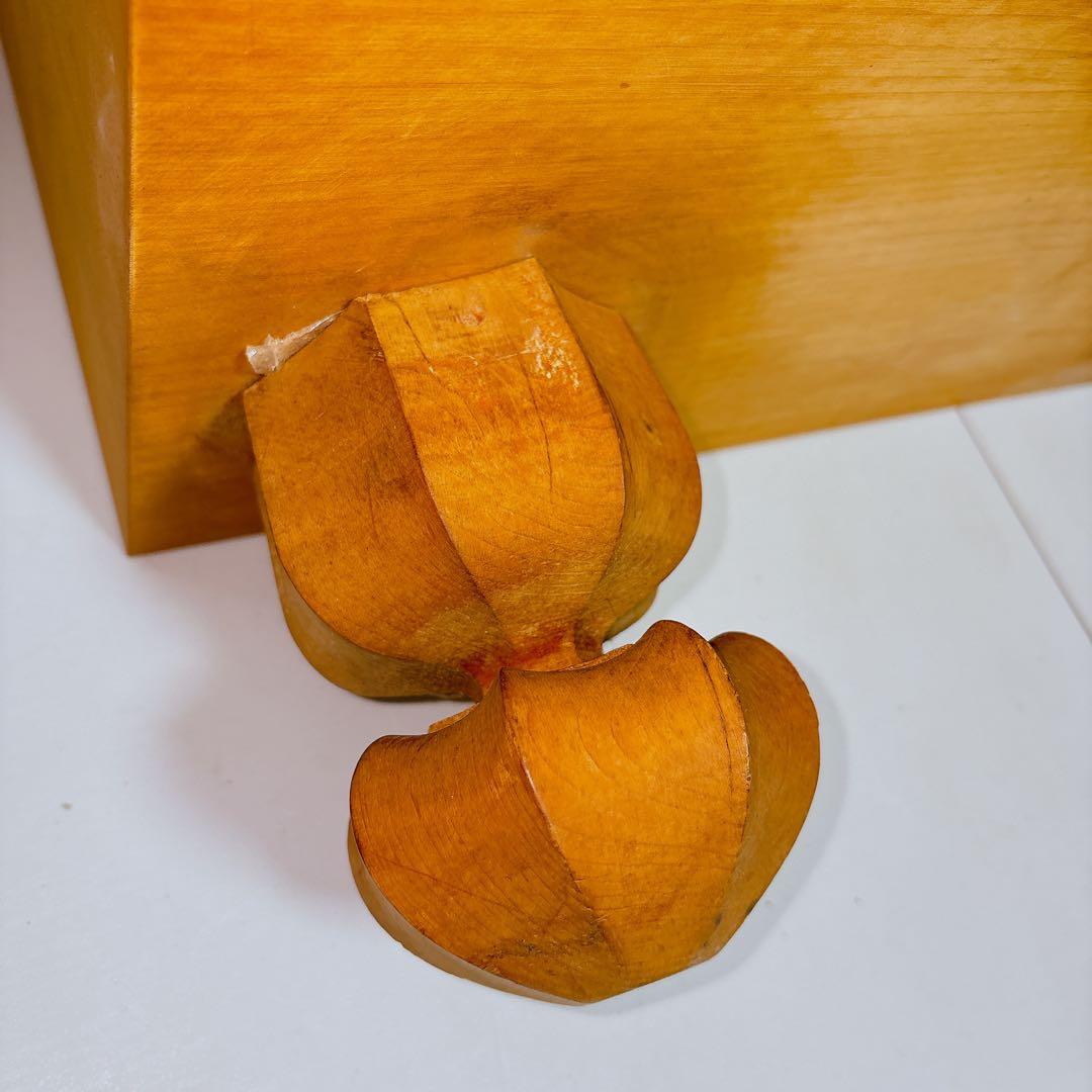 碁盤 脚付き ヘソあり 天然木