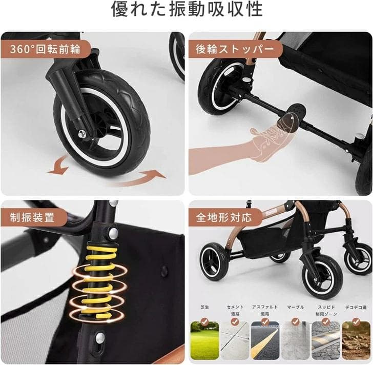 SKKOPGO ペットカート ベージ 新品未開封 qAHRbv2gC-yx