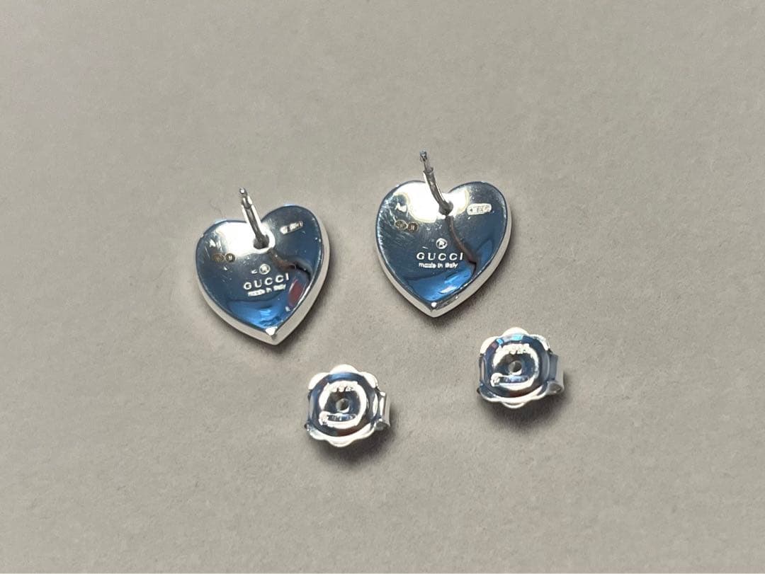 新品未使用 GUCCI グッチ インターロッキングG ハート付き ピアス