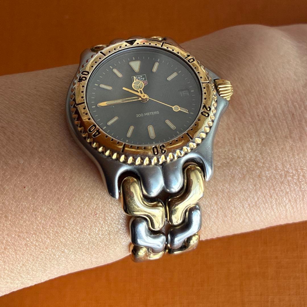 タグ・ホイヤー クォーツ腕時計 グレー文字盤