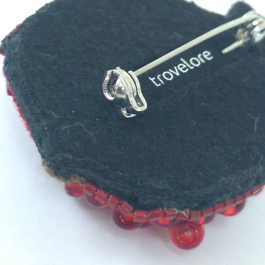 trovelore トロベローレ ブローチ ザクロ ビーズ レッド
