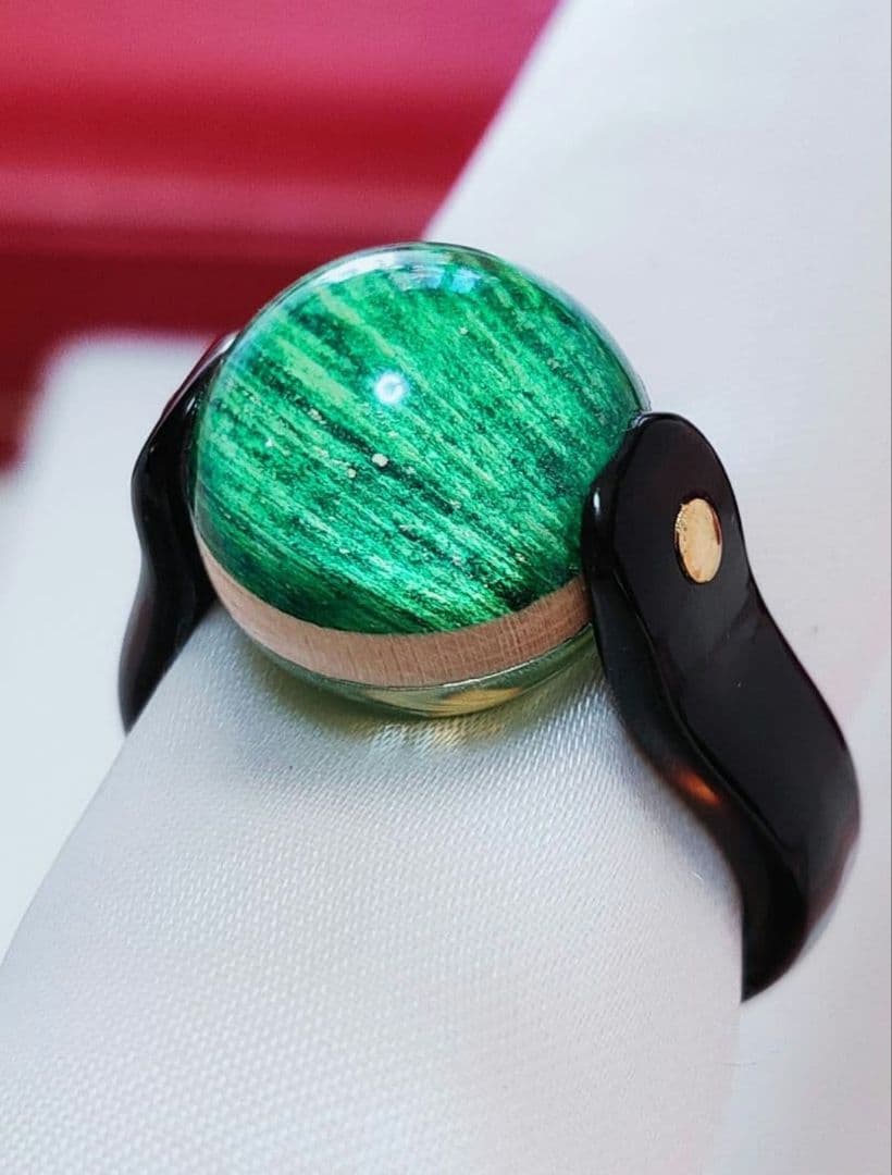 新入荷 天然アンバー 本鼈甲 リング