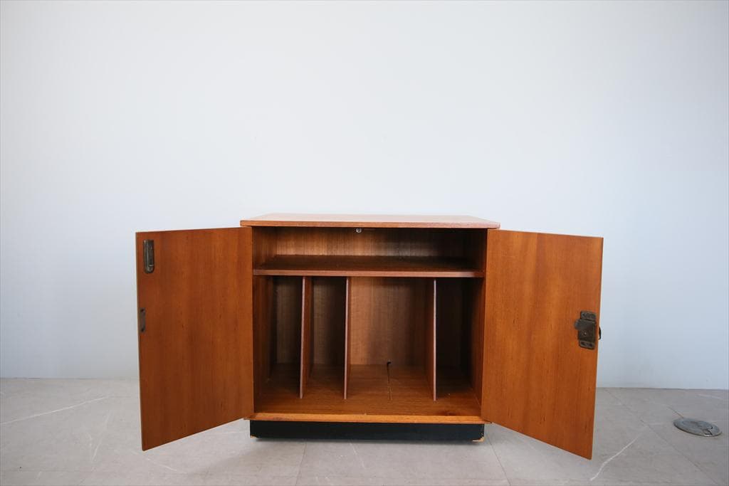 英国アンティークチーク古木キャビネット/木製キッチン収納/飾り棚(91-220)