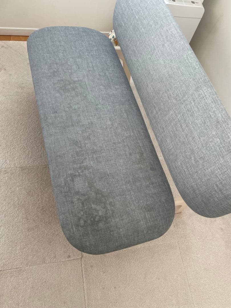 木製ダイニングテーブルとグレー椅子セット［直接譲渡］［江東区］