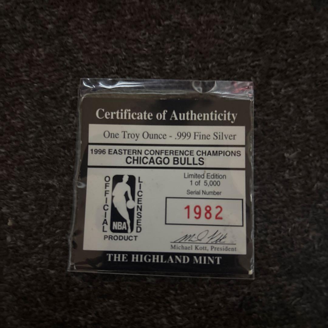 純銀 1オンス 1996年 シカゴ・ブルズ 記念