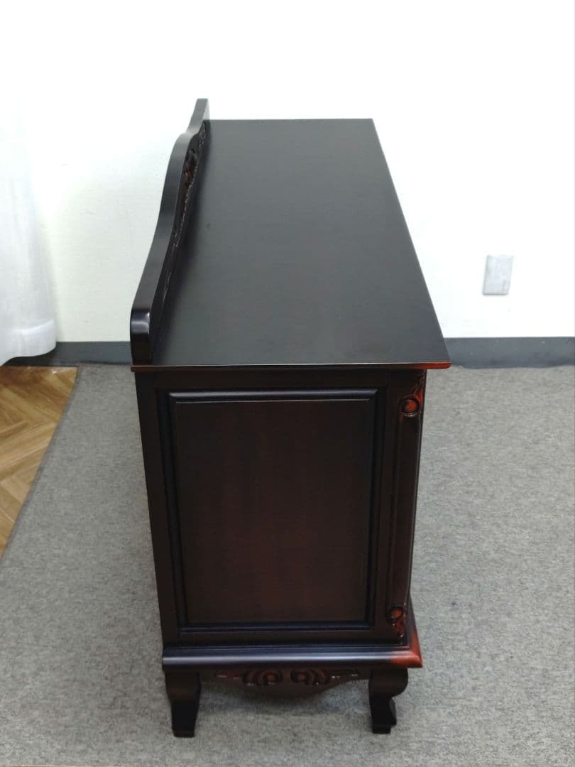 未使用アウトレット アンティーク調 猫脚 キャビネット マホガニー サイドボード