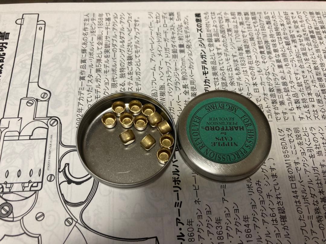 スタールアーミーリボルバー　予備パーツ付き　未発火　モデルガン　ハートフォード