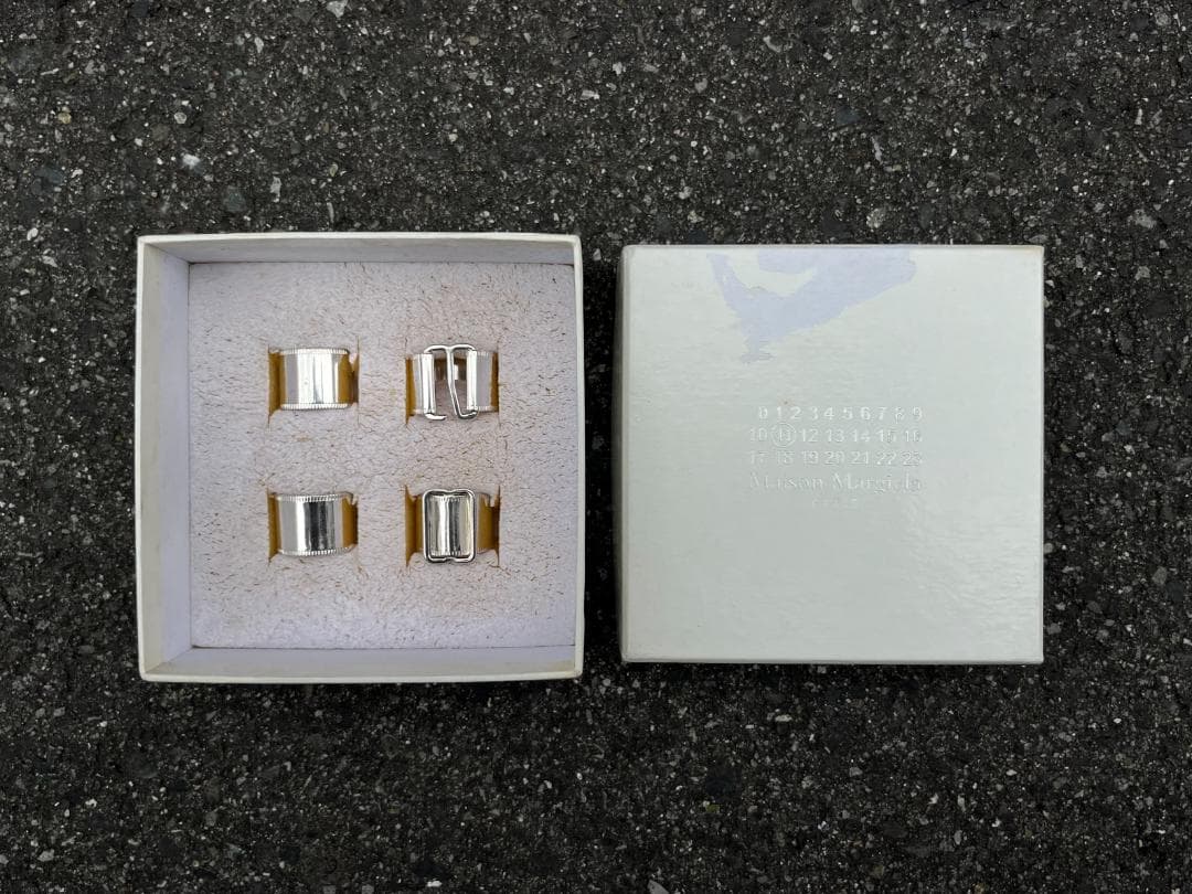 超希少☆18AW／メゾンマルジェラ／4連リング／シルバー925／アーカイブ品