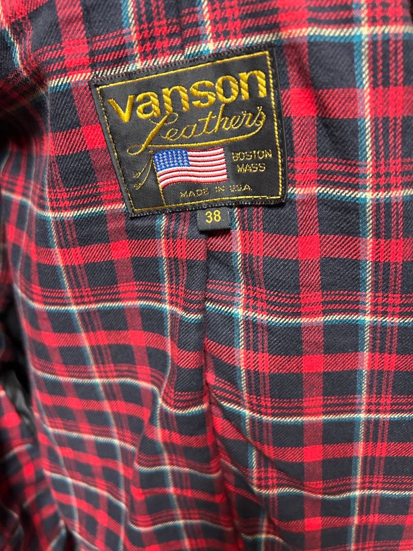 Vanson Leathers シングルライダースジャケット サイズ38