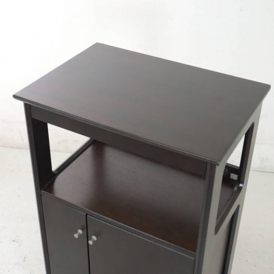 カリモク家具 電話台 FAX台 コンセント2個口 引き出し付き 扉付き収納