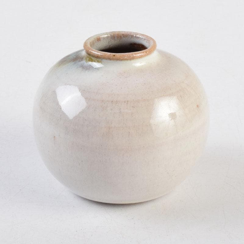 よりまき　茶道具　板谷波山作　素釉　茶入　仕覆付　共箱　D　9192