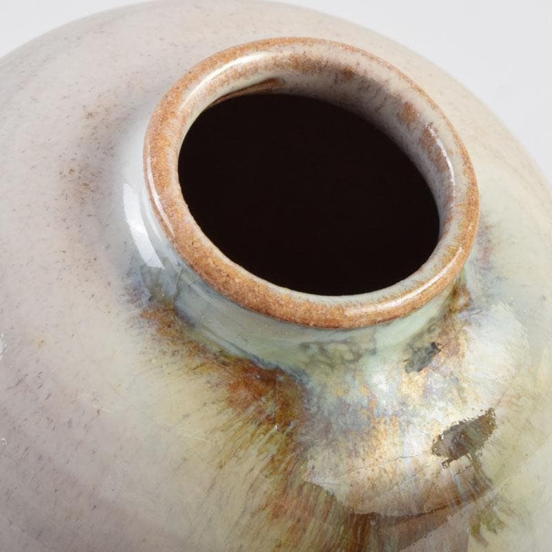 よりまき　茶道具　板谷波山作　素釉　茶入　仕覆付　共箱　D　9192