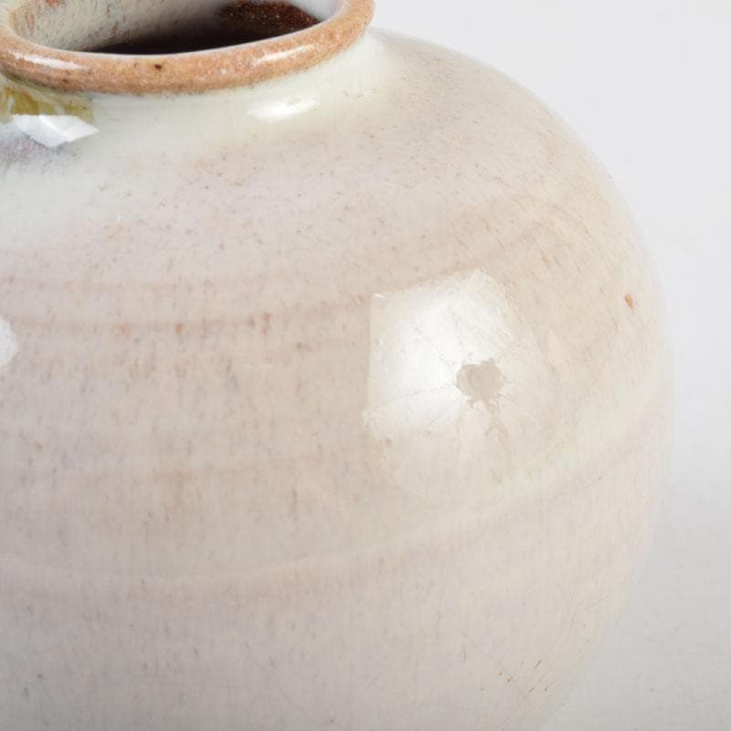 よりまき　茶道具　板谷波山作　素釉　茶入　仕覆付　共箱　D　9192