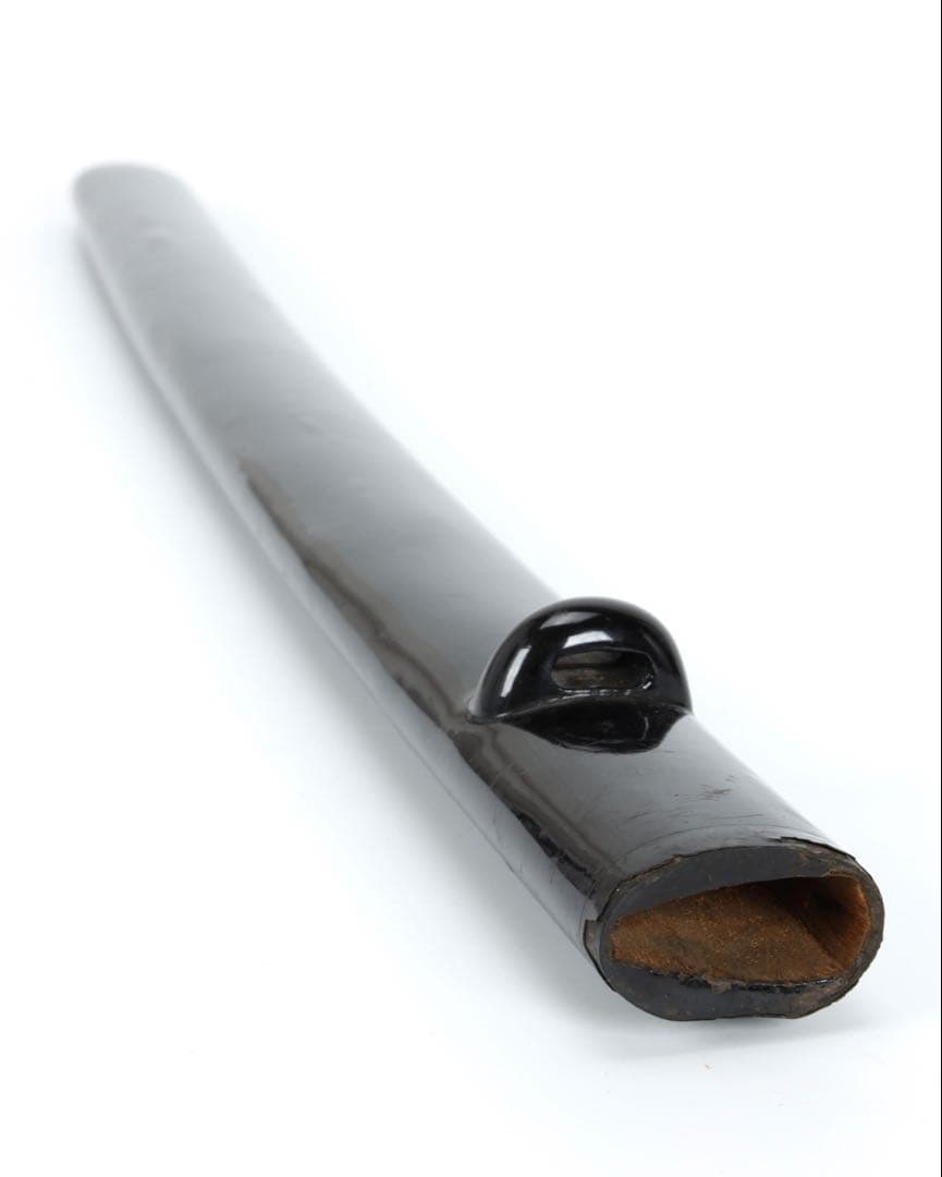 【時代物】日本刀 拵え一式 五種 鮫皮巻 黒呂塗 蜘蛛椿花図 刀装具 武士具