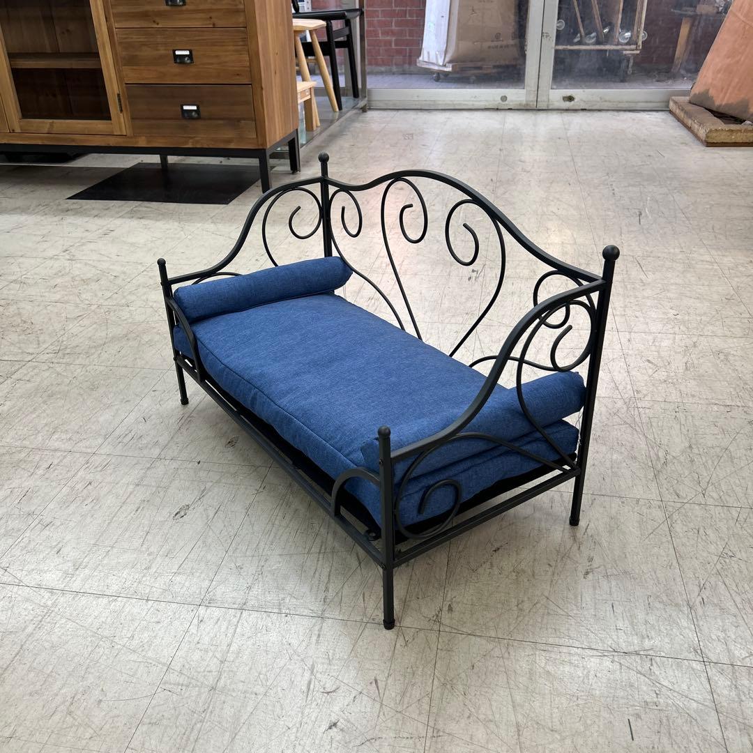 犬用アイアンベッド ・ソファ　ネイビー