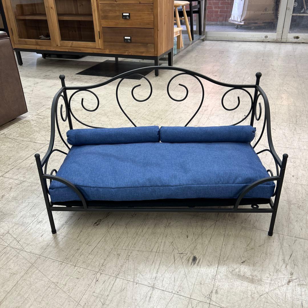 犬用アイアンベッド ・ソファ　ネイビー