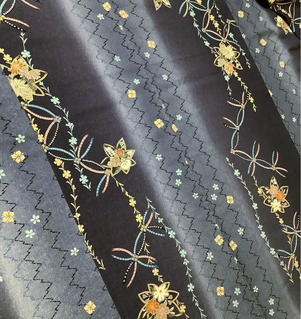 正絹訪問着　吉祥楓花文　暈し染め　金彩　⑨( 留袖、紬、袋帯なども出品)