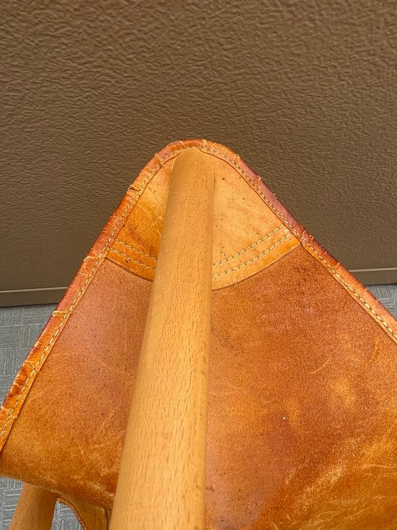 本革　折りたたみ式　ハンティングチェア　ビンテージ