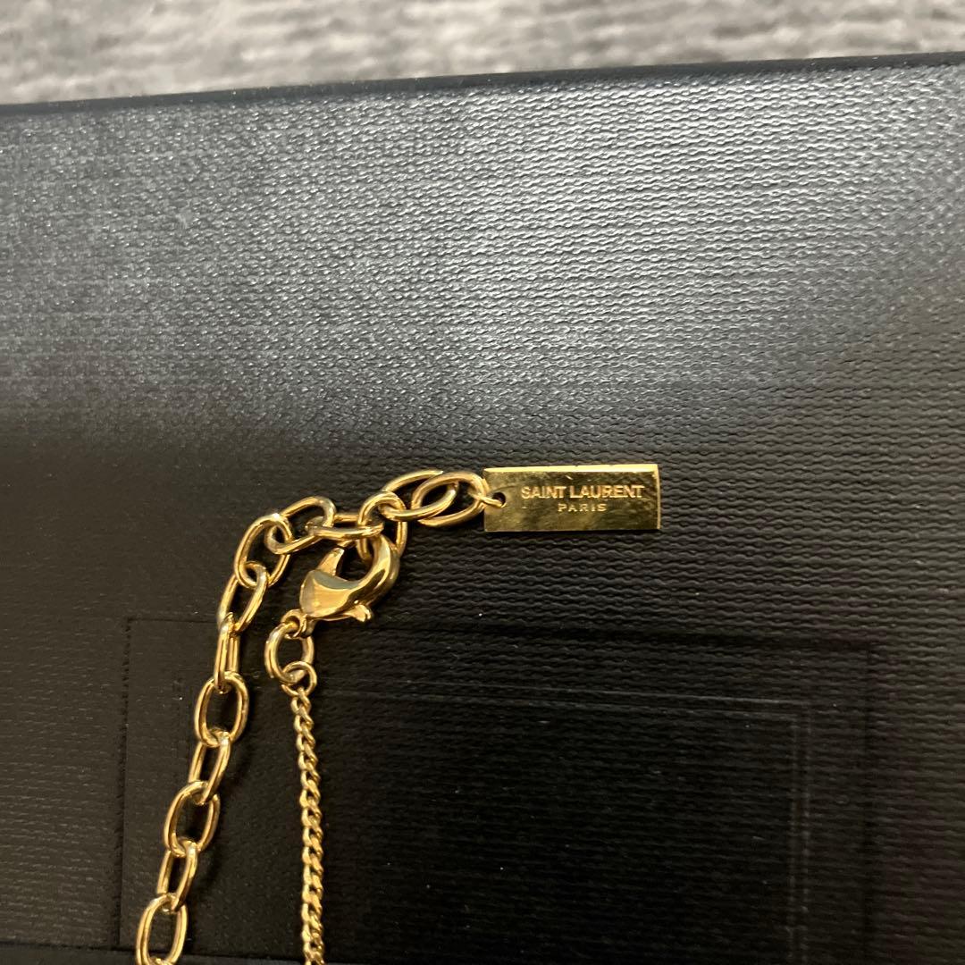 サンローラン　ネックレス　YSL カサンドラ　ロゴ　イブサンローラン