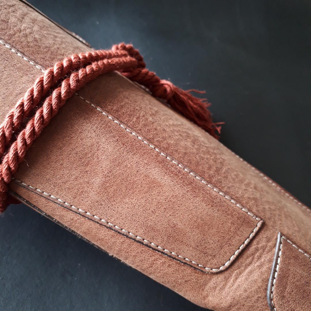 コントラバス ウッドベース ホルスター 弓ホルダー　ダークキャメル